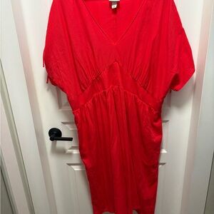 Ava & Viv Vibrant Red Midi Dress